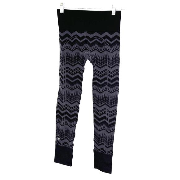 Lululemon Ebb To Street Seamless Pant Heather Black Slate Zig Zag 4 - Picture 3 of 9